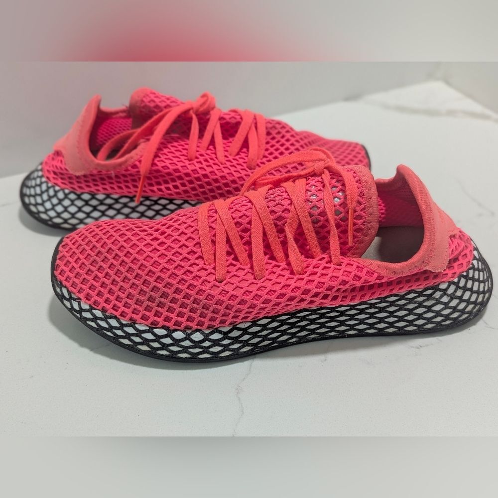 Adidas Pink Black Original Deerupt Runner Turbo Slip On Sneaker Men Size 6.5